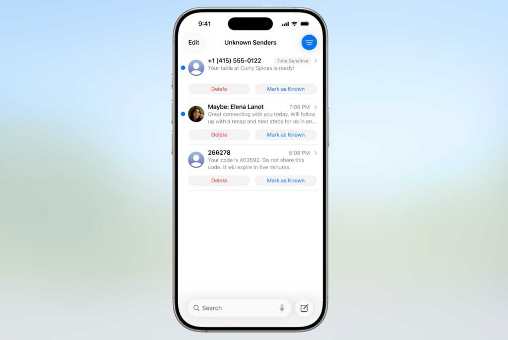 Screening zpráv v iOS 26